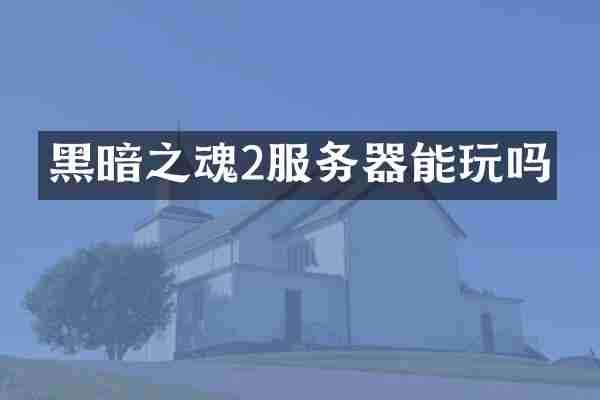 黑暗之魂2服务器能玩吗