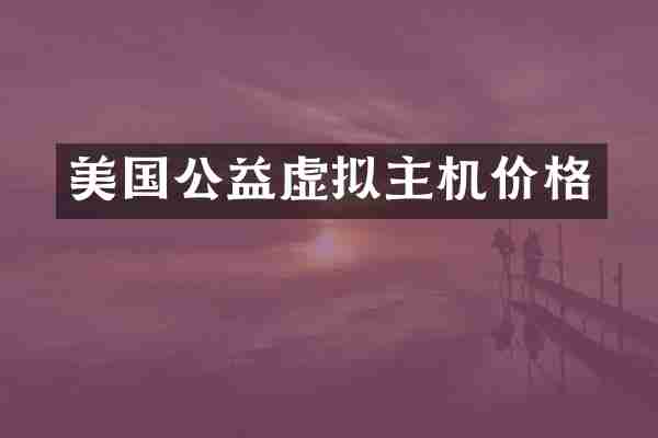 美国公益虚拟主机价格