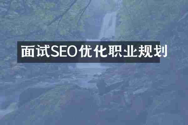 面试SEO优化职业规划
