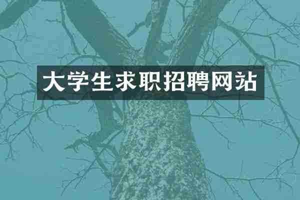 大学生求职招聘网站