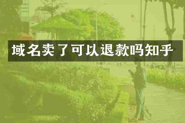 域名卖了可以退款吗知乎