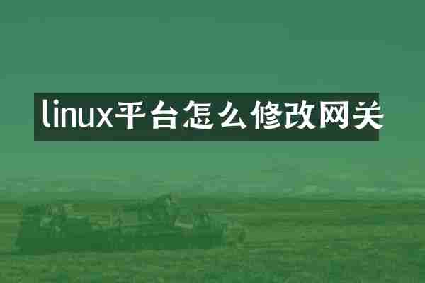 linux平台怎么修改网关