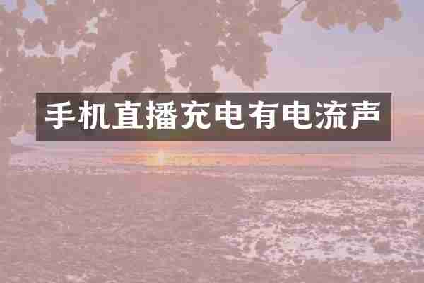 手机直播充电有电流声