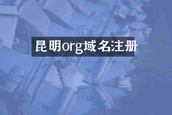 昆明org域名注册
