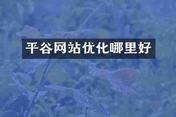 平谷网站优化哪里好