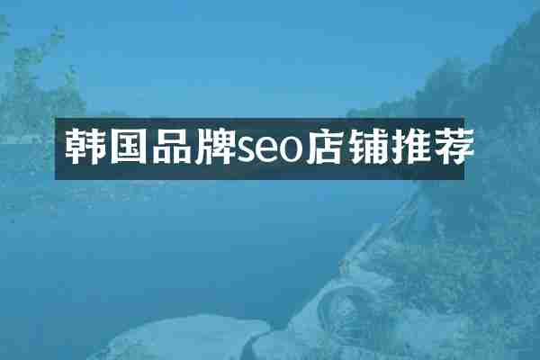 韩国品牌seo店铺推荐