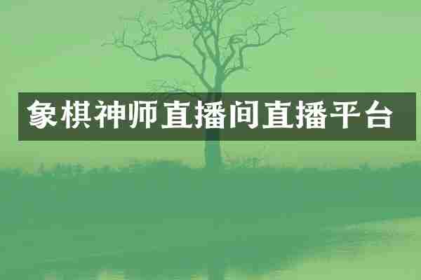 象棋神师直播间直播平台