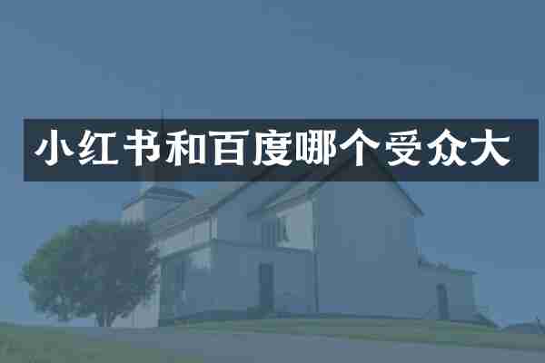小红书和百度哪个受众大