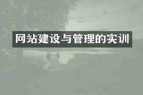 网站建设与管理的实训