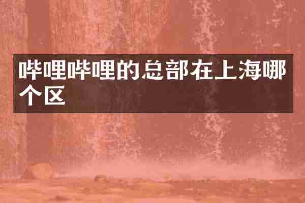 哔哩哔哩的总部在上海哪个区