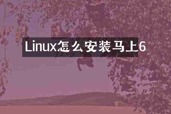 Linux怎么安装马上6