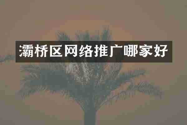 灞桥区网络推广哪家好