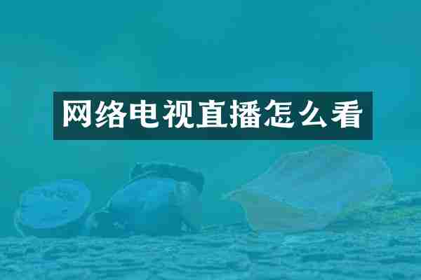 网络电视直播怎么看