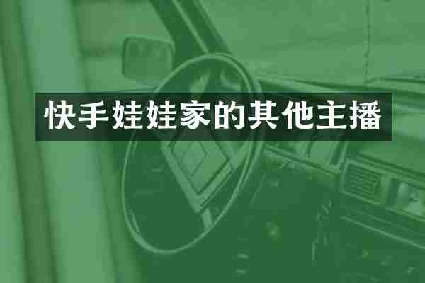 快手娃娃家的其他主播