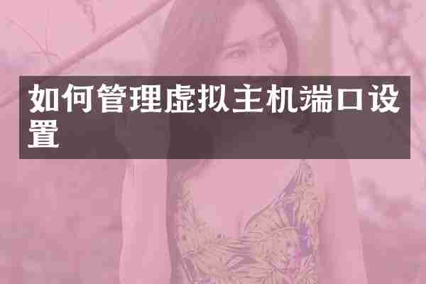 如何管理虚拟主机端口设置
