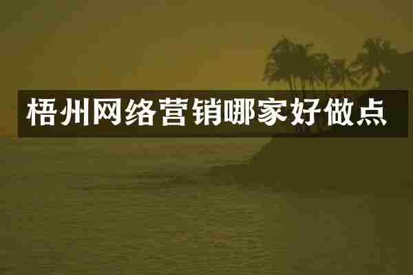 梧州网络营销哪家好做点