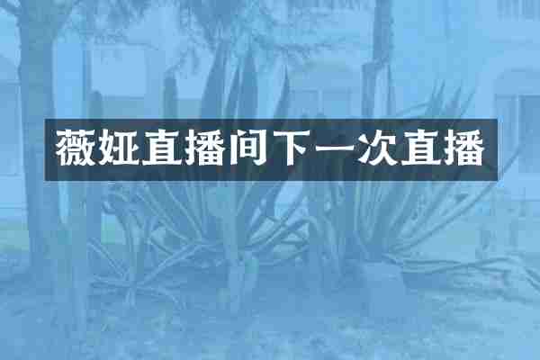 薇娅直播间下一次直播