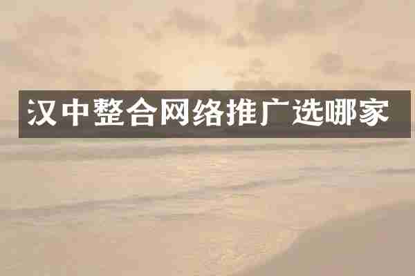 汉中整合网络推广选哪家