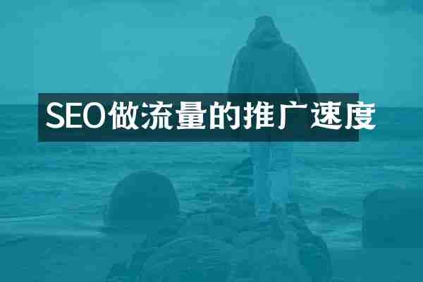 SEO做流量的推广速度