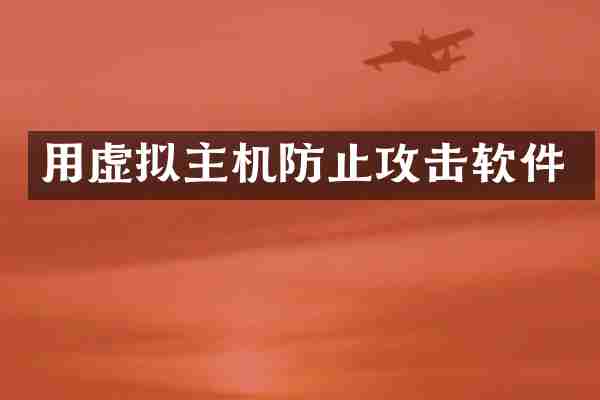 用虚拟主机防止攻击软件