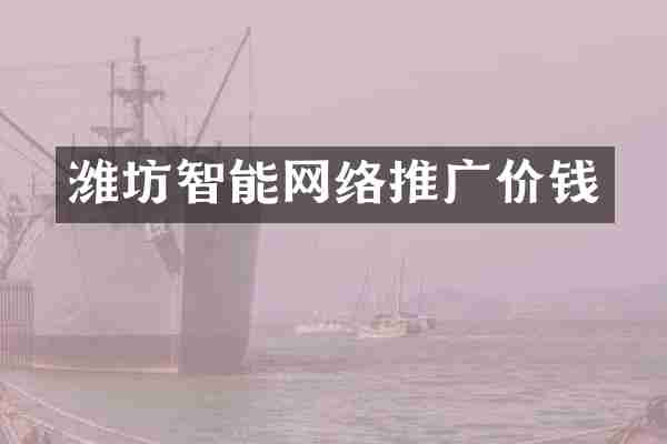 潍坊智能网络推广价钱