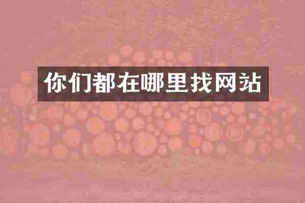 你们都在哪里找网站