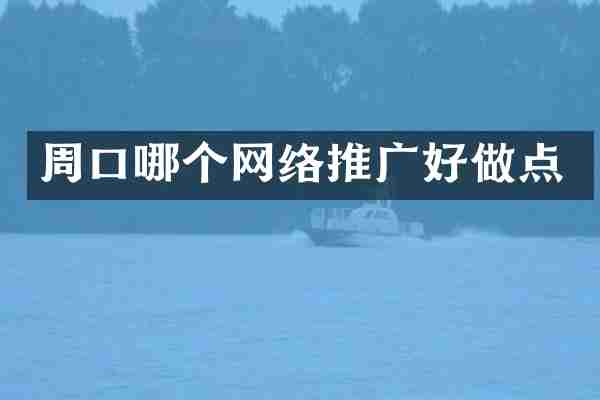 周口哪个网络推广好做点