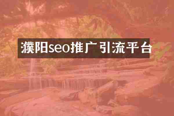 濮阳seo推广引流平台