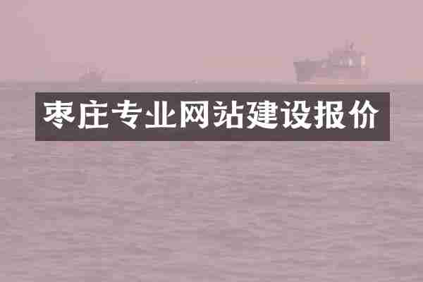 枣庄专业网站建设报价