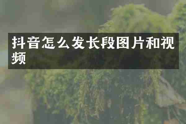 抖音怎么发长段图片和视频