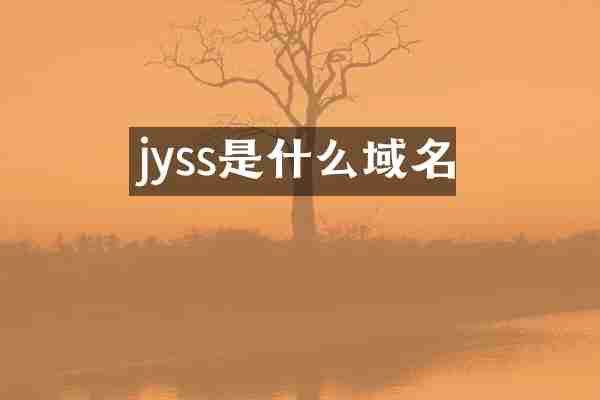 jyss是什么域名
