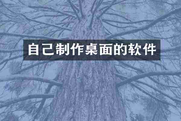 自己制作桌面的软件