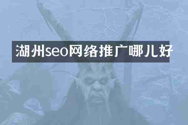 湖州seo网络推广哪儿好