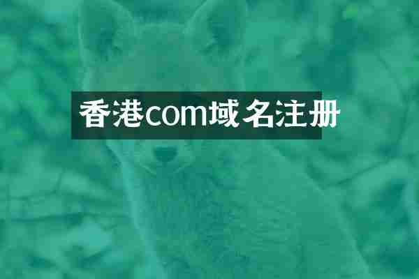 香港com域名注册