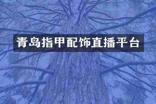 青岛指甲配饰直播平台