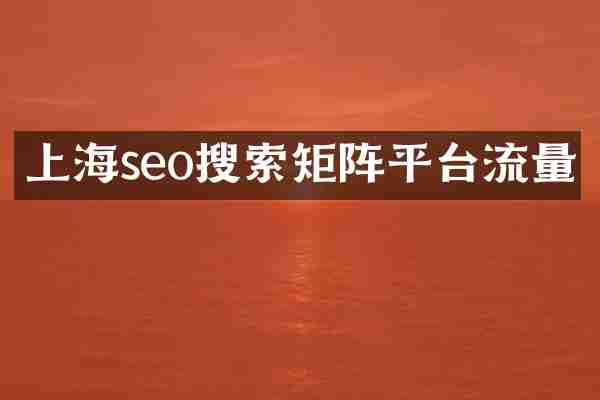 上海seo搜索矩阵平台流量