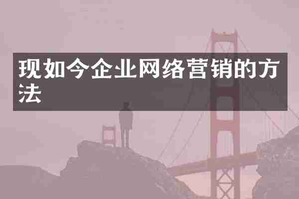 现如今企业网络营销的方法