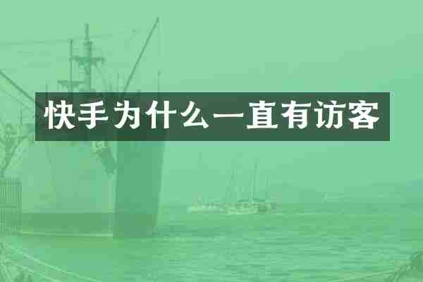 快手为什么一直有访客