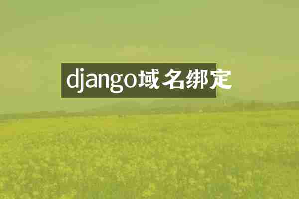 django域名绑定
