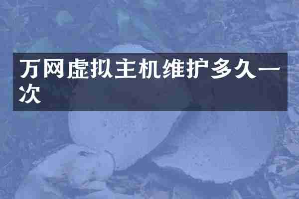 万网虚拟主机维护多久一次