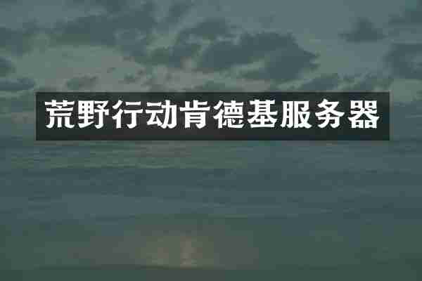 荒野行动肯德基服务器