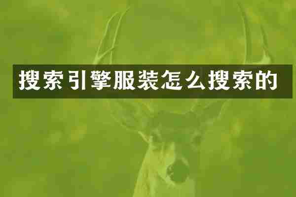 搜索引擎服装怎么搜索的
