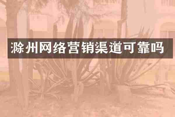 滁州网络营销渠道可靠吗