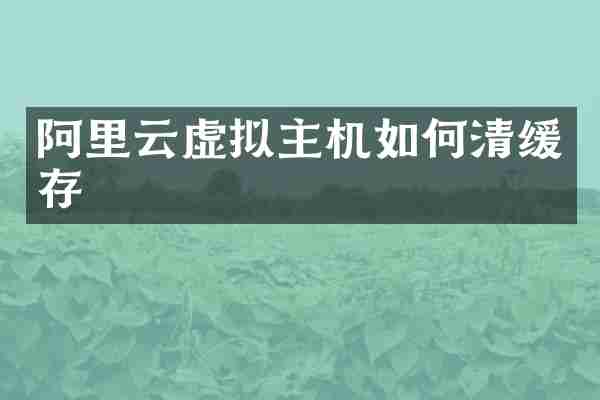 阿里云虚拟主机如何清缓存