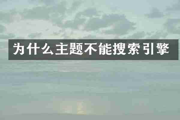 为什么主题不能搜索引擎