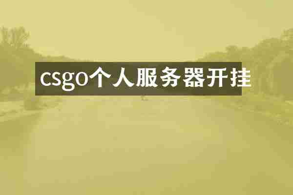 csgo个人服务器开挂