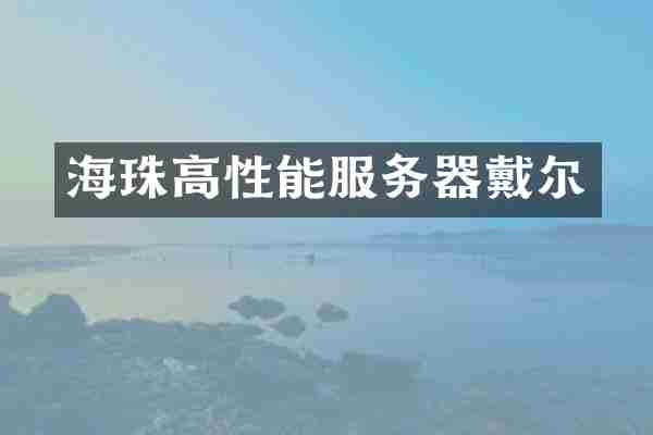 海珠高性能服务器戴尔