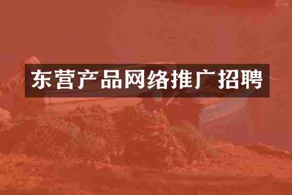 东营产品网络推广招聘