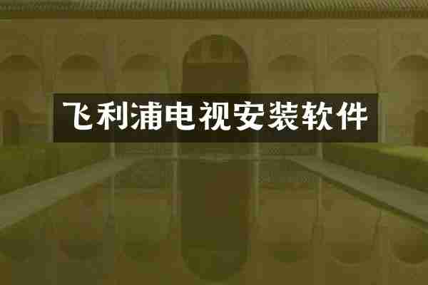 飞利浦电视安装软件