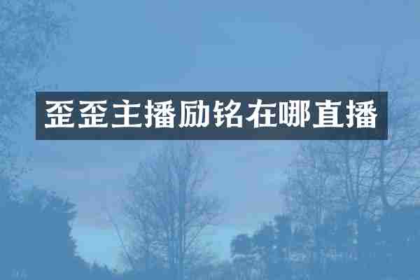 歪歪主播励铭在哪直播